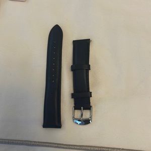 Michele watch band, navy leather